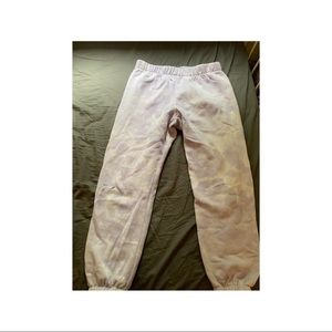Lazy pants water purple colour pattern sweatpants